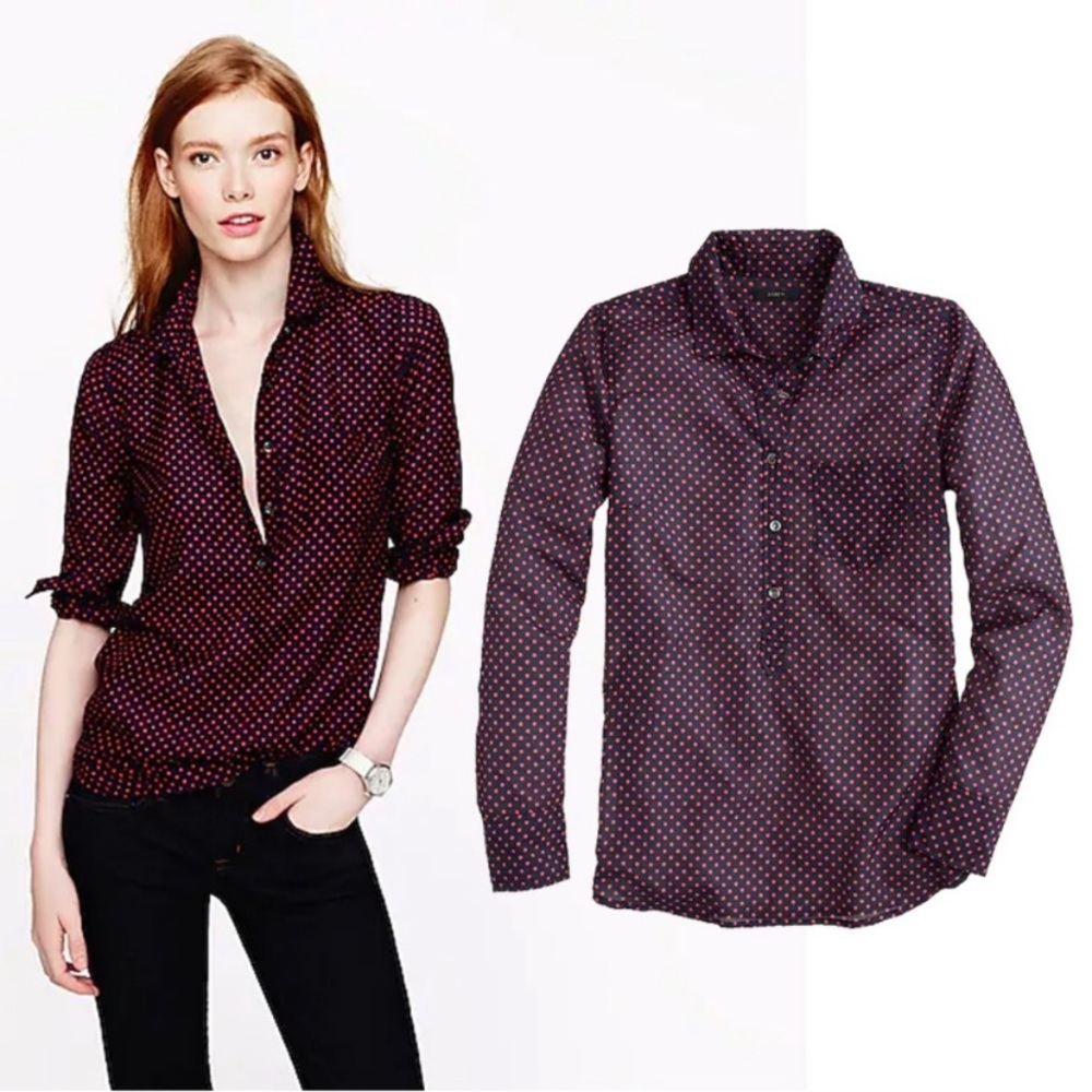 JCrew Polka Dot Blouse